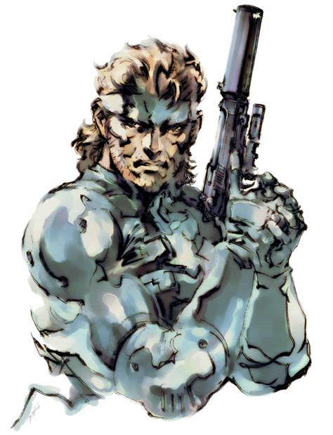 metal gear solid 2 official box art|yoji shinkawa metal gear art.